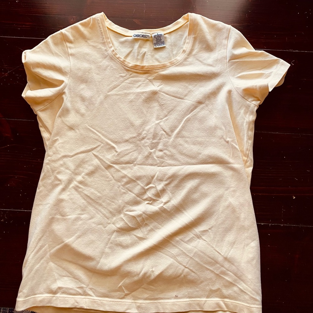 Cherokee Plain Yellow Tee